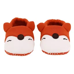 Kicks & Crawl Fox Designed & Applique Detailed Booties - Red image 3