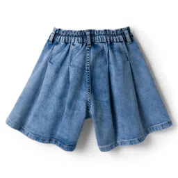 arias by lara dutta Arias Denim Woven Solid Colour Skort - Light Blue image 2