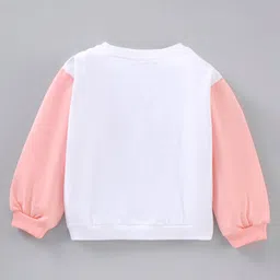 Ollington St. Winter Wear Sweatshirt With Writeable Black Print Patch Plus Chalk Freebie And 3D Pocket Joggers Set - White Pink image 3