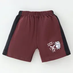 CUCUMBER Sinker Half Sleeves Night Suit Animal Print - Black image 4