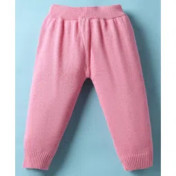 ToffyHouse Knit Full Raglan Sleeves Winter Wear Top & Lounge Pant Set With Aztec Print & Cap - Pink & White image 4