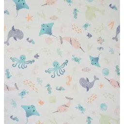 Mi Arcus Printed Fitted Cot Sheet- White image 5