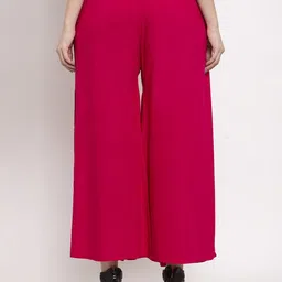 Miaz Lifestyle Women Pink & Red Pack Of 2 Flared Palazzos image 2