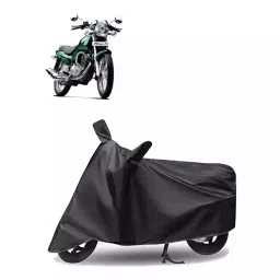 Auto Pearl Polyester Two Wheeler Cover for TVS Fiero FX (Grey)-picture-18