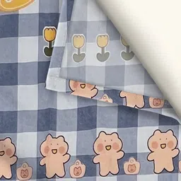 WEAVE AND DECOR Blue Cartoon Characters 300 TC Single Bedsheet with 1 Pillow Covers image 4