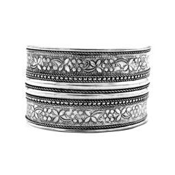 Teejh Silver-Plated Ikshula Stacked Bracelets for Women - Set of 3-picture-22