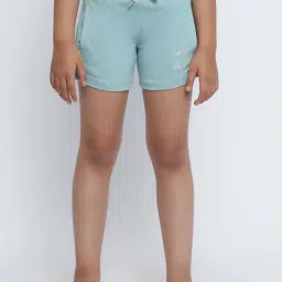 METTLE Kids Light Teal Solid Shorts-image-28