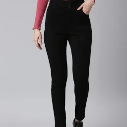 showoffff SHOWOFF Black Denim Skinny Fit Mid Rise Jeans-picture-39