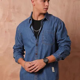 The Roadster Lifestyle Co Relaxed Fit Denim Casual Shirts-picture-30
