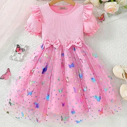 INCLUD Animal Print Puff Sleeve Fit & Flare Dress-image-72