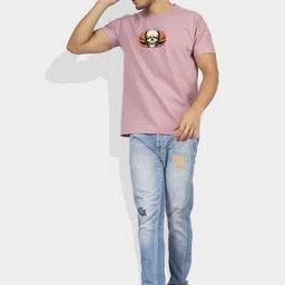 Greylongg Men Graphic Printed Round Neck Cotton T-shirt image 5