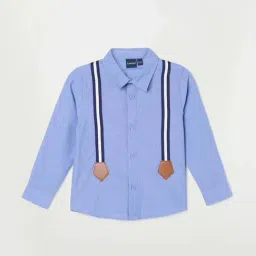 Juniors by Lifestyle Kids Blue Cotton Regular Fit Full Sleeves Shirt-picture-29