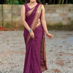 THE HOUSE OF QUALITY Woven Design Zari Art Silk Kanjeevaram Saree-picture-27