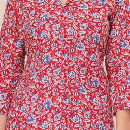 Sanganeri Kurti Women Floral Printed Indie Florals Kurta image 4