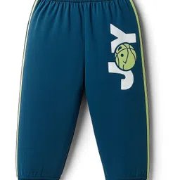 Tango Single Jersey Knit Full Length Lounge Pant With Text Print - Blue-picture-23