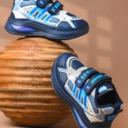 KATS Mesh Detailed Velcro Closure Shoes - Blue-picture-10