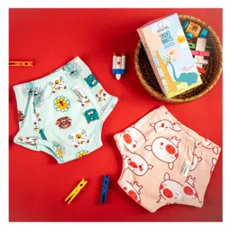 Snugkins Reusable Potty Training Underwear 100% Cotton Size 2 Snug Farm & Kindergarten Tales- Pack of 24 image 2