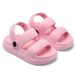 Pine Kids Back Strap Solid Color Clogs - Pink image 2