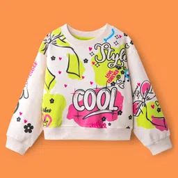 OLLINGTON ST. Cotton Full Sleeves Text Printed Sweatshirts & Joggers Set - Multicolor,& Beige image 2