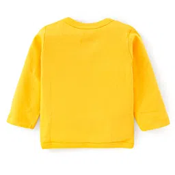 Babyhug Disney Interlock Knit Full Sleeves Jhablas with Mickey Mouse & Friends Graphics Pack of 3 - Red Yellow & Blue image 3