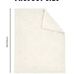 SYGA Fleece Baby Blanket Ultra Soft Heart Chex Design, Cozy Fluffy Polyester Blanket for Newborn Infant Toddler, Crib & Stroller Use 30 x 40 inch (White) image 3