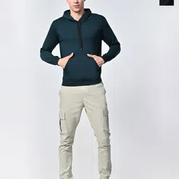 BAESD Men Pack Of 2 Solid Hood Fleece Pullover Sweatshirts-image-89