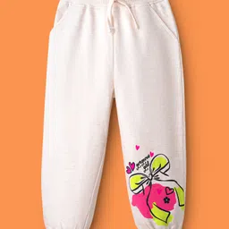 OLLINGTON ST. Cotton Full Sleeves Text Printed Sweatshirts & Joggers Set - Multicolor,& Beige image 4