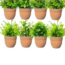 Dekorly Black Plastic Fern Artificial Flowers & Plants With Pot-picture-27