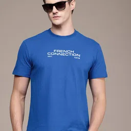 French Connection Men Brand Logo Printed Bio Finish T-shirt image 1