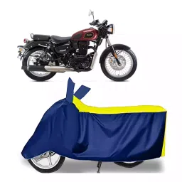 Auto Pearl Bike Cover for Benelli Imperiale 400 (Yellow & Blue)-picture-17