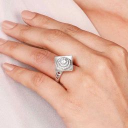 GIVA 92.5 Sterling Silver Bouquet Design Ring for Women-picture-35