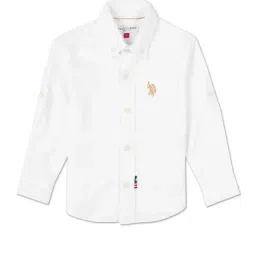 U.S. Polo Assn. Kids White Solid Full Sleeves Shirt-picture-23