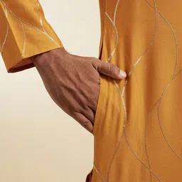 Diwas by Manyavar Men Woven Design Festive Straight Kurta image 2