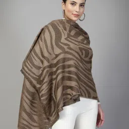 Mafadeny Brown Regular Fit Printed Stole image 3