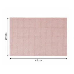 OBSESSIONS 6-Pcs Pink Rectangle PVC Waterproof Dining Table Placemats image 2