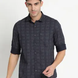 Turtle Navy Slim Fit Printed Shirt-picture-13