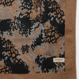 Mafadeny Brown Regular Fit Printed Stole image 4