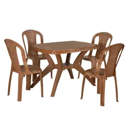 Nilkamal Shahenshah Kross & Chair 4002 4 Seater Dining Set with Chair Pear Wood (Set of 5)-picture-13
