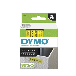 DYMO 12mm x 7m Black Print on Yellow Tape Self-Adhesive Labels  for Label Printer, 45018-picture-41