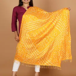 Apratim Bandhani Dyed Silk Dupatta image 5