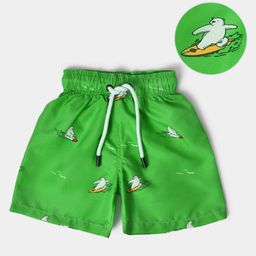 Mi Arcus 100% Polyester All Over Polar Surfing Printed Shorts - Green-picture-18