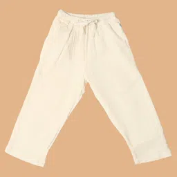 Greendeer Cotton Solid Pant - Off White-image-5