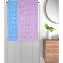 FABINALIV Set of 2 Multicolor Cartoon 300 GSM Cotton Kids Bath Towels (110X55 cm)-image-95