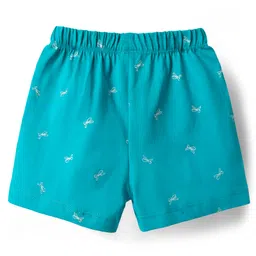 Tango Single Jersey Knit Knee Length Shorts With Bow Applique - Sea Green image 2