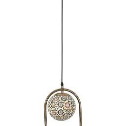 1ST TIME White & Blue Textured Spherical Shaped Ceiling Lamp-picture-56