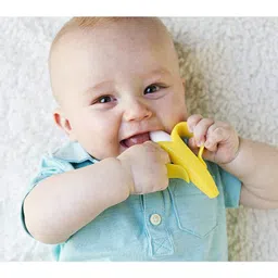 Joy Buzz Banana Shaped Teething Toothbrush - Yellow image 3