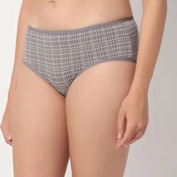 Juliet Women Pack Of 3 Checked Mid-Rise Hipster Briefs image 3