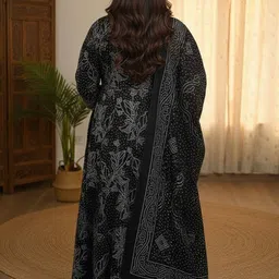 KALINI Women Ethnic Motifs Printed Panelled Pure Cotton Kurta with Palazzos & With Dupatta image 5