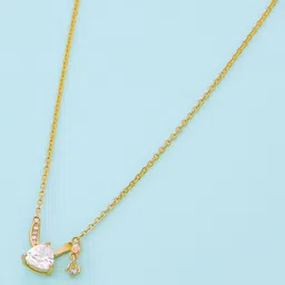 Kushal's Fashion Jewellery Gold-Plated Zircon Stone Studded Minimal Chain-picture-30