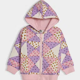 Mi Arcus Full Sleeves Printed Hooded Sweatshirt & Coordinating Joggers Set - Multi Color image 5